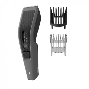 Philips HAIRCLIPPER Series 3000 HC3525/15 máquina de cortar cabelo, preta, cinzenta, 0,5 mm, 2,3 cm, rede/bateria, 45 min