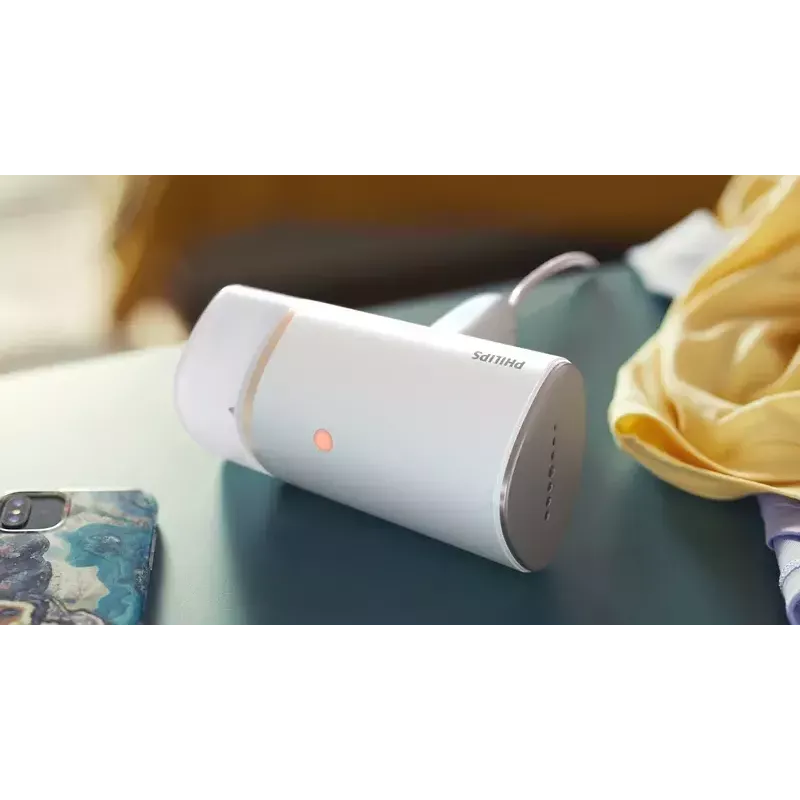 Vaporizador de roupa portátil Philips série 3000 STH3020/10 – 1000 W, 20 g/min de vapor contínuo, depósito removível de 0,12 l, cabo de 2 m, design de viagem, branco