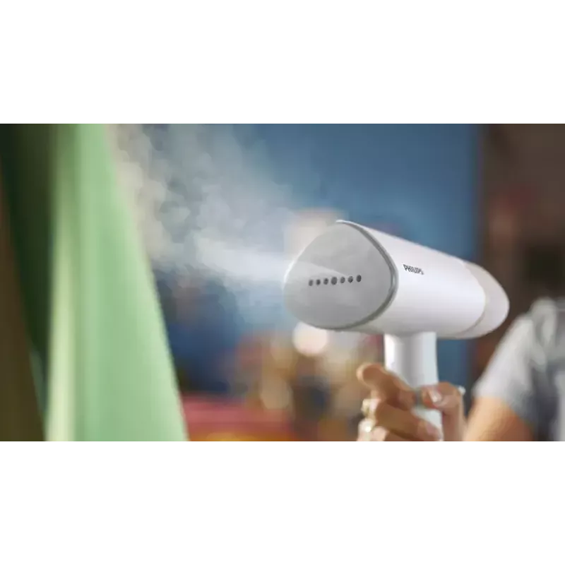 Vaporizador de roupa portátil Philips série 3000 STH3020/10 – 1000 W, 20 g/min de vapor contínuo, depósito removível de 0,12 l, cabo de 2 m, design de viagem, branco