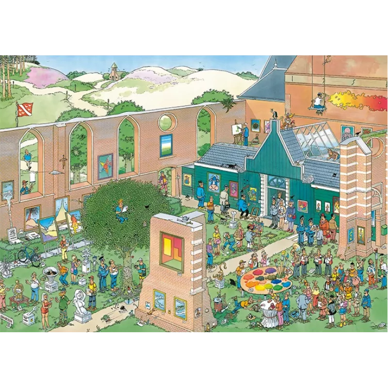 Jan van Haasteren O Mercado de Arte 1000 peças, 1000 unid., Comics, 12 anos
