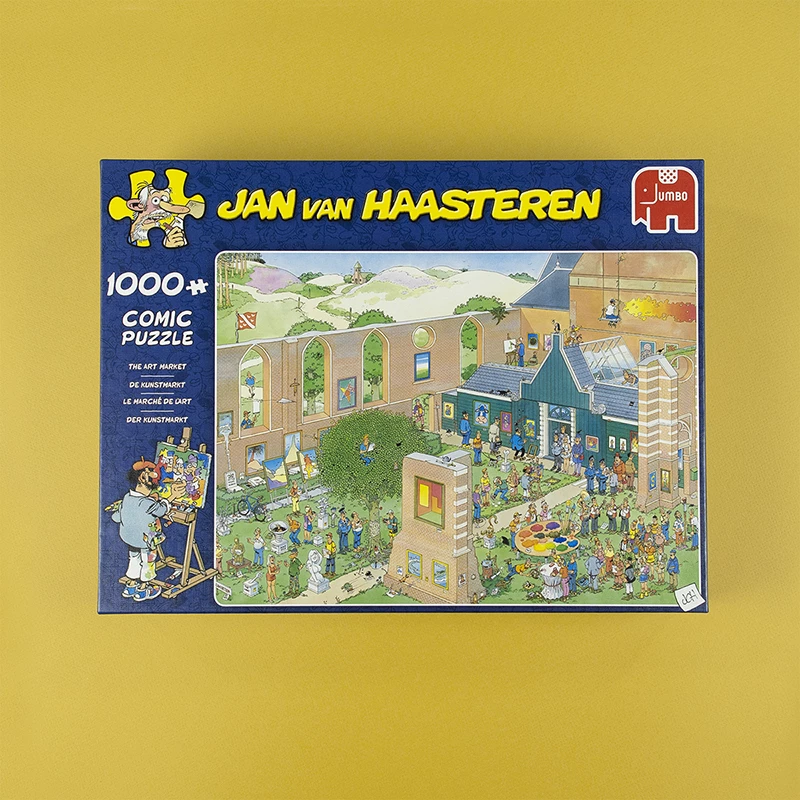 Jan van Haasteren O Mercado de Arte 1000 peças, 1000 unid., Comics, 12 anos