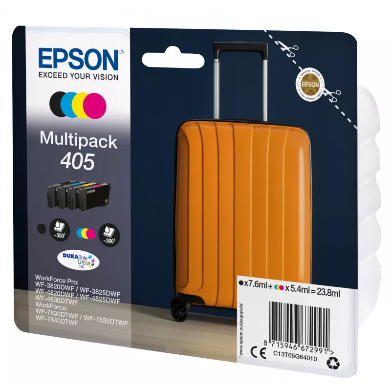 Epson 405 DURABrite Ultra Ink tinteiro 1 unid. original capacidade padrão preto, ciano, magenta, amarelo