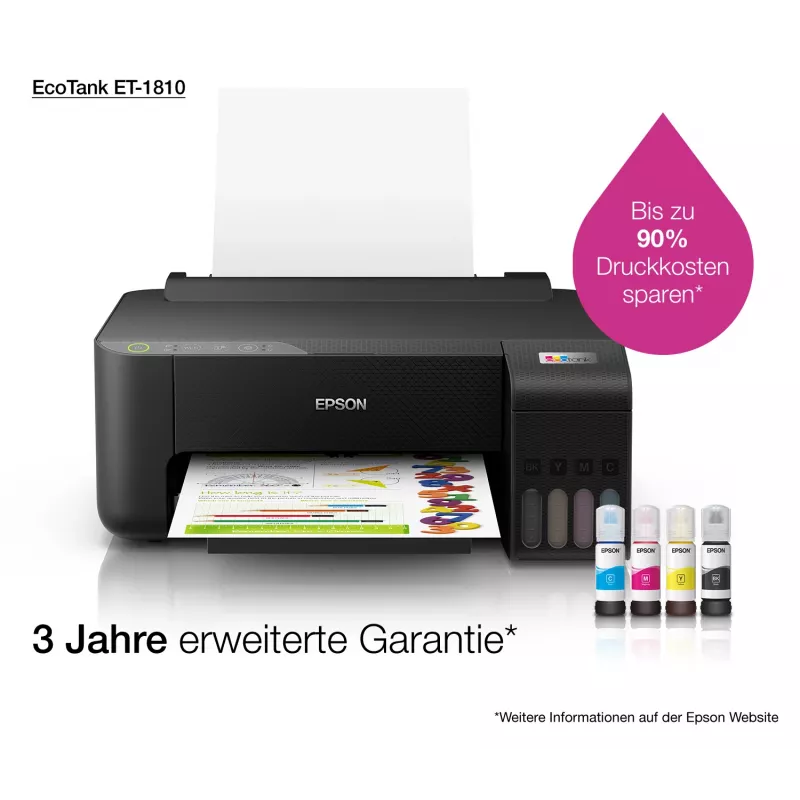 Epson EcoTank ET-1810 impressora jato de tinta cor 5760 x 1440 DPI A4 Wi-Fi