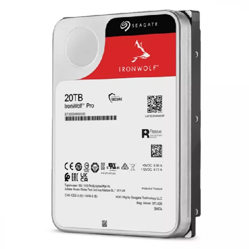 Disco interno Seagate IronWolf Pro ST20000NT001 20 TB 7200 RPM 256 MB 3,5 polegadas