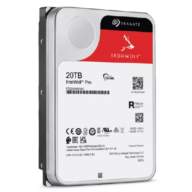 Disco interno Seagate IronWolf Pro ST20000NT001 20 TB 7200 RPM 256 MB 3,5 polegadas