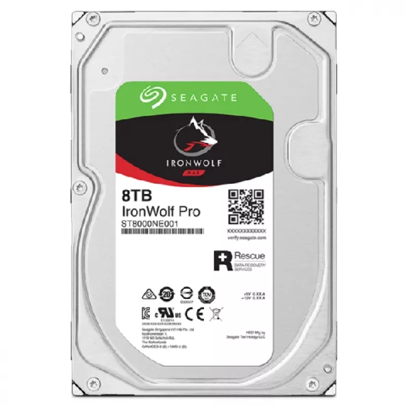 Disco interno Seagate IronWolf Pro ST8000NT001 8 TB 7200 RPM 256 MB 3,5 polegadas Serial ATA III