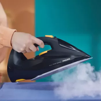Ferro de engomar a vapor Philips série 7000 DST7060/20 azul/amarelo