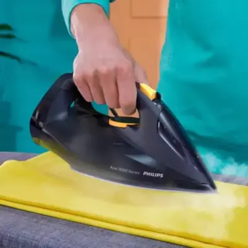Ferro de engomar a vapor Philips série 7000 DST7060/20 azul/amarelo