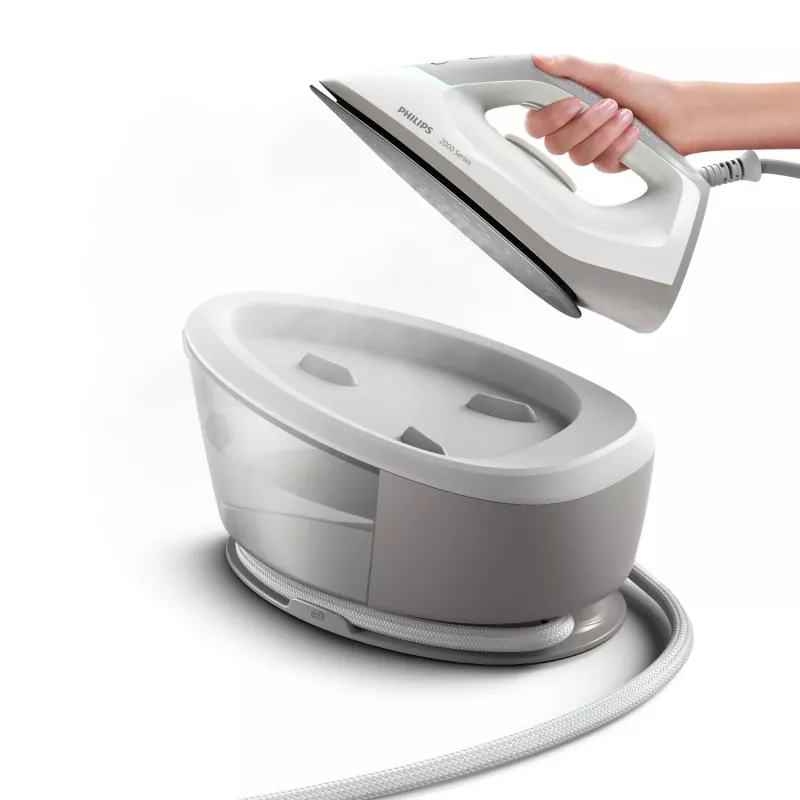 Central de engomar a vapor Philips série 2000 PSG2000/80 2400 W 1,4 L base de engomar cerâmica cinzento, branco