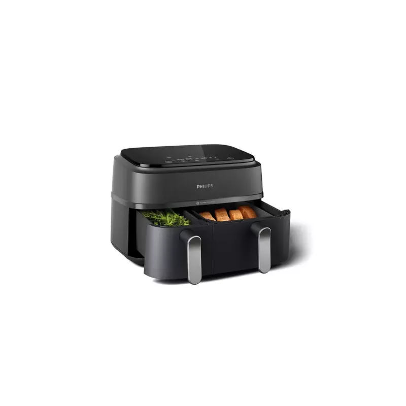 Fritadeira de ar quente Philips série 3000 Dual Basket Airfryer NA352/00 — 9 L, 2750 W, cesto duplo, 8 programas, 40–200 °C