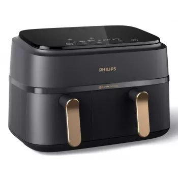 Fritadeira de ar quente Philips série 3000 Dual Basket Airfryer NA352/00 — 9 L, 2750 W, cesto duplo, 8 programas, 40–200 °C