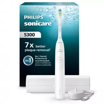 Escova de dentes sónica Philips série 5300 HX7108/02 — 62 000 movimentos/min., 2 velocidades, sensor de pressão, estojo de viagem