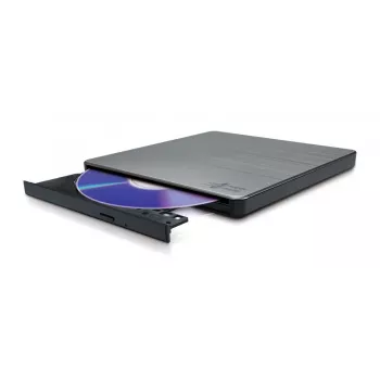 Gravador de DVD portátil slim HITACHI-LG DATA STORAGE GP60NW60 USB 2.0 prateado