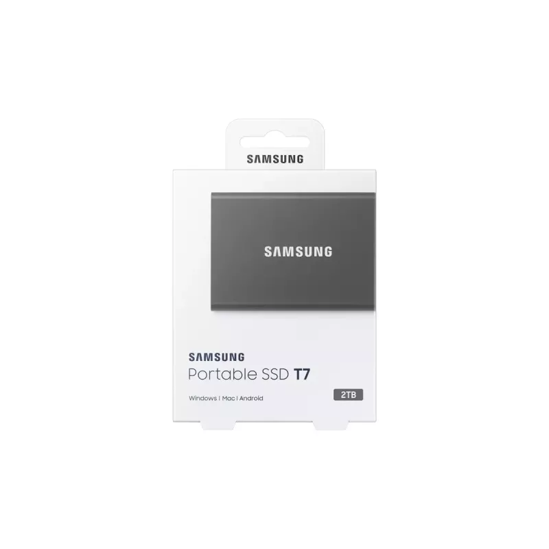 SSD portátil Samsung T7 2 TB USB Type-C 3.2 Gen 2 (3.1 Gen 2) cinzento