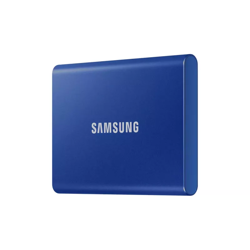 SSD externo Samsung T7 Portable 1 TB, USB-C 3.2 Gen 2, NVMe, encriptação de hardware AES-256, azul