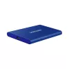 SSD externo Samsung T7 Portable 1 TB, USB-C 3.2 Gen 2, NVMe, encriptação de hardware AES-256, azul