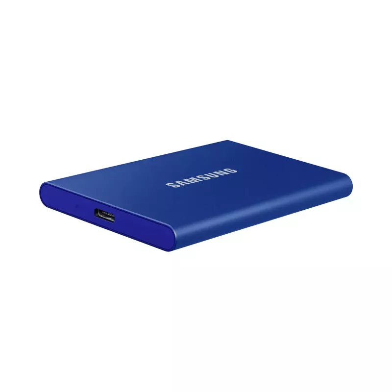 SSD externo Samsung T7 Portable 1 TB, USB-C 3.2 Gen 2, NVMe, encriptação de hardware AES-256, azul