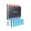 SSD externo Samsung T7 Portable 1 TB, USB-C 3.2 Gen 2, NVMe, encriptação de hardware AES-256, azul