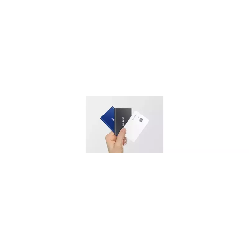 SSD externo Samsung T7 Portable 1 TB, USB-C 3.2 Gen 2, NVMe, encriptação de hardware AES-256, azul