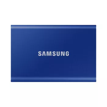 SSD externo Samsung T7 Portable 1 TB, USB-C 3.2 Gen 2, NVMe, encriptação de hardware AES-256, azul