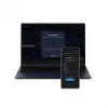 SSD externo Samsung MU-PE1T0R 1 TB USB Type-C 3.2 Gen 2 (NVMe), azul, caixa de borracha
