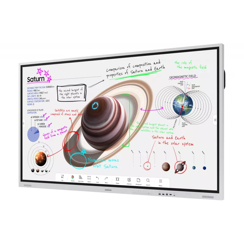 Samsung WM85B quadro interativo 2,16 m (85 polegadas) 3840 x 2160 ecrã tátil cinzento, branco