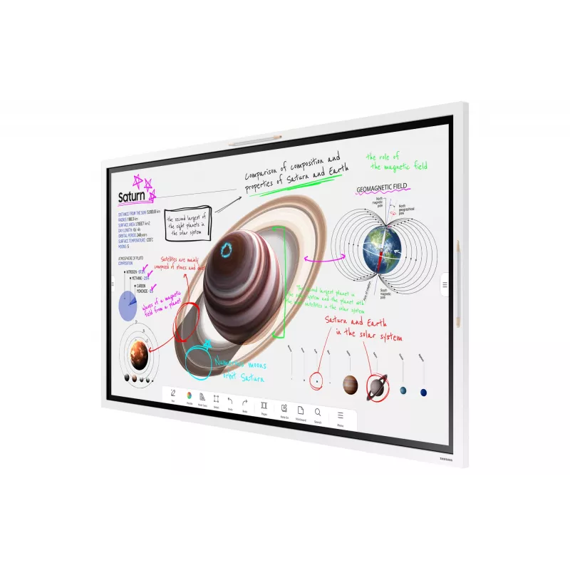 Samsung WM55B quadro interativo 139,7 cm (55 polegadas) 3840 x 2160 píxeis ecrã tátil cinzento, branco