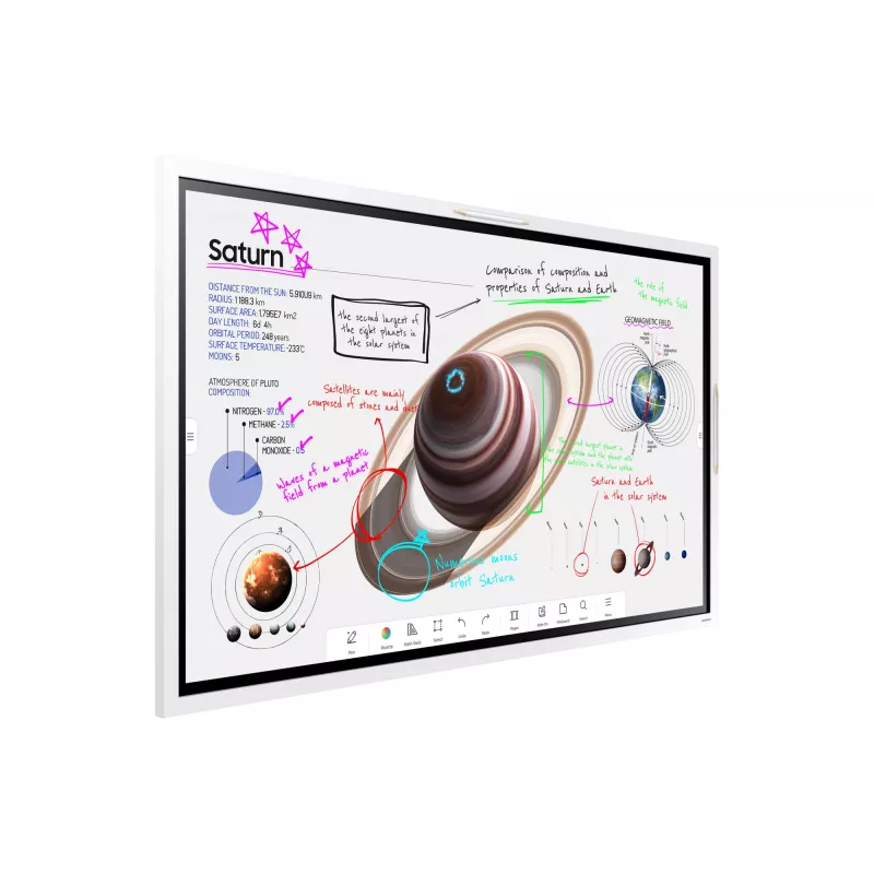 Samsung WM55B quadro interativo 139,7 cm (55 polegadas) 3840 x 2160 píxeis ecrã tátil cinzento, branco