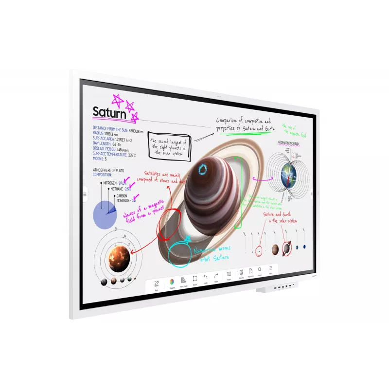 Samsung WM65B quadro interativo 165,1 cm (65 polegadas) 3840 x 2160 píxeis ecrã tátil cinzento, branco
