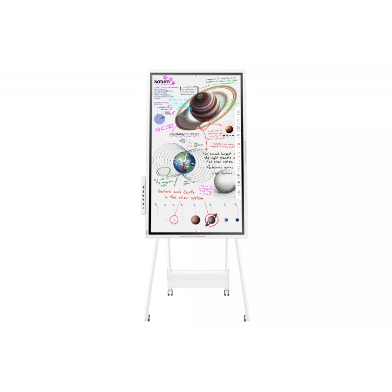 Samsung WM65B quadro interativo 165,1 cm (65 polegadas) 3840 x 2160 píxeis ecrã tátil cinzento, branco