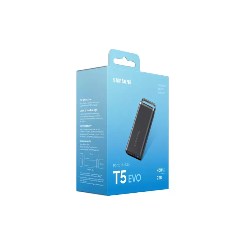 Unidade SSD Samsung 2TB portátil USB 3.2 Gen 1 MU-PH2T0S