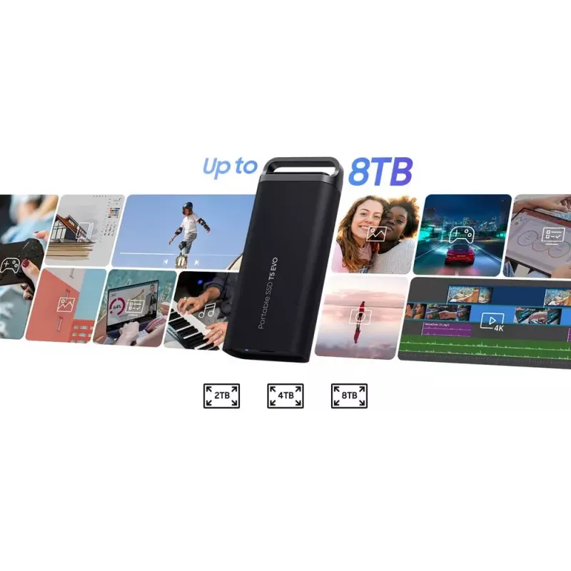 Unidade SSD Samsung 2TB portátil USB 3.2 Gen 1 MU-PH2T0S
