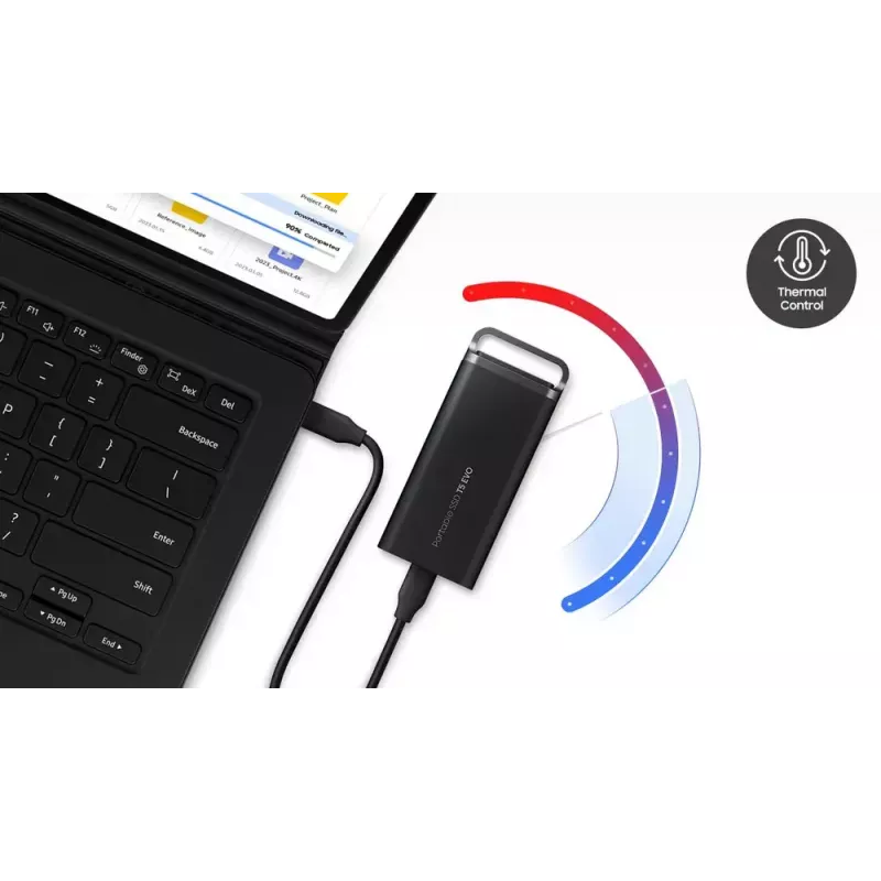 Unidade SSD Samsung 2TB portátil USB 3.2 Gen 1 MU-PH2T0S