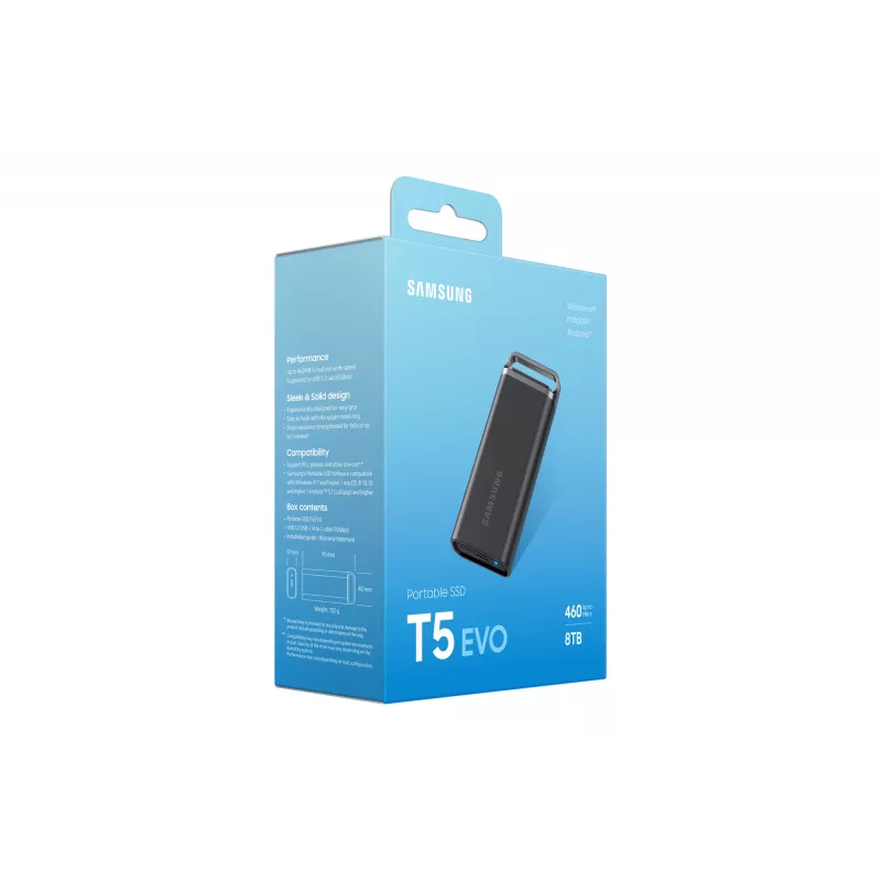 Samsung MU-PH8T0S 8 TB 3.2 Gen 1 (3.1 Gen 1) preto