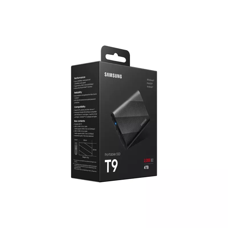 Samsung MU-PG4T0B 4 TB USB Type-C USB 3.2 Gen 2x2 preto