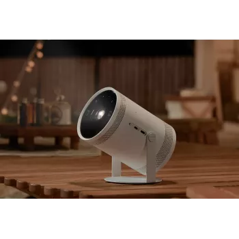 Projetor de dados DLP 1080p de ultra curta distância Samsung SP-LFF3CLAXXXH – 30–100 polegadas (0,8–2,7 m), Wi‑Fi 5, HDR10+, HLG, 5 W RMS, 1,4 kg, branco