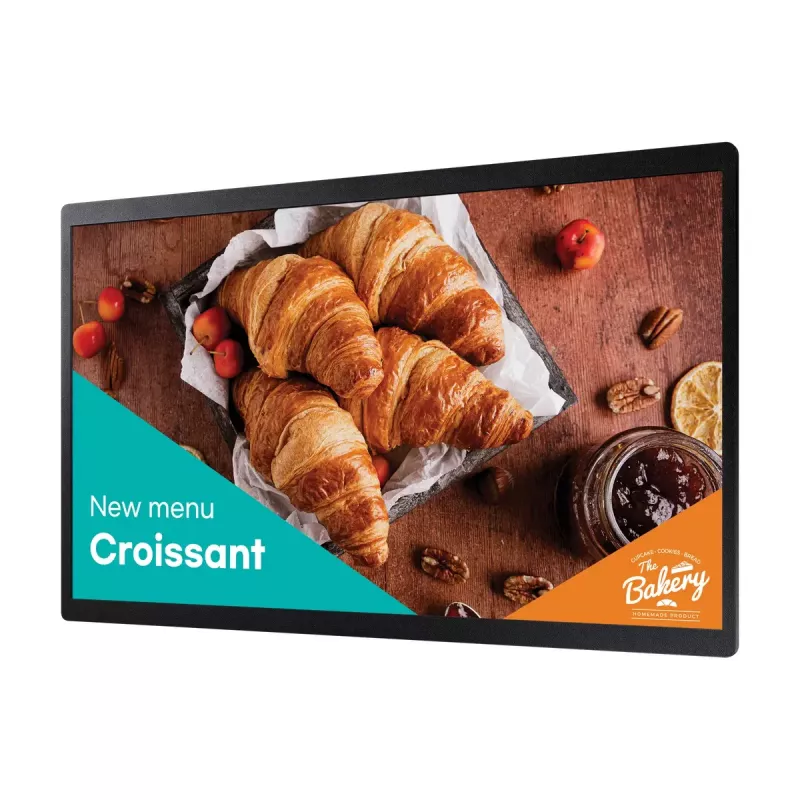 Samsung QB24C ecrã plano de sinalização digital 61 cm (24 polegadas) LED Wi-Fi 250 cd/m² Full HD preto processador integrado Tizen 16/7