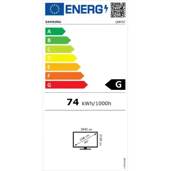 Samsung QM43C ecrã plano de sinalização digital 109,2 cm (43 polegadas) LCD Wi-Fi 500 cd/m² 4K Ultra HD preto processador integrado Tizen 7.0 24/7