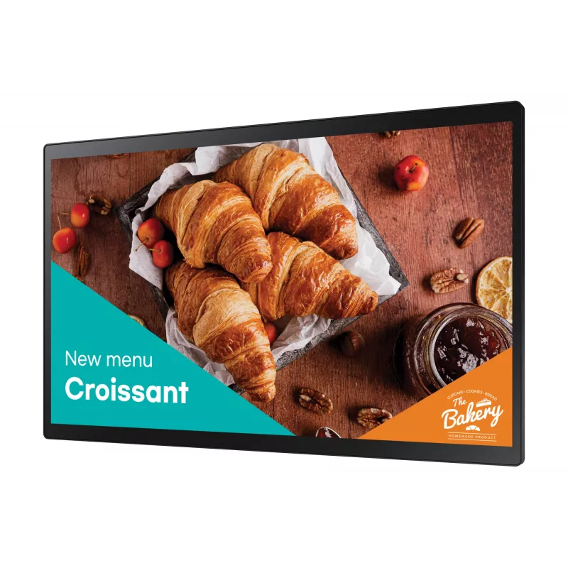 Samsung QB24C-T ecrã plano de sinalização digital 61 cm (24 polegadas) LED Wi-Fi 250 cd/m² Full HD preto ecrã tátil processador integrado Tizen 7.0 16/7