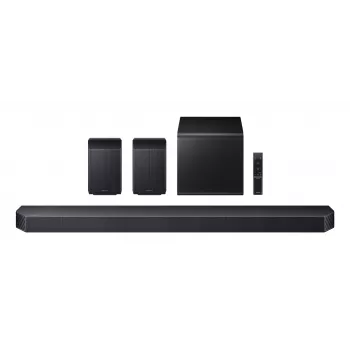 Soundbar Samsung HW-Q930F 9.1.4 canais 580 W preto, subwoofer sem fios, 17 altifalantes