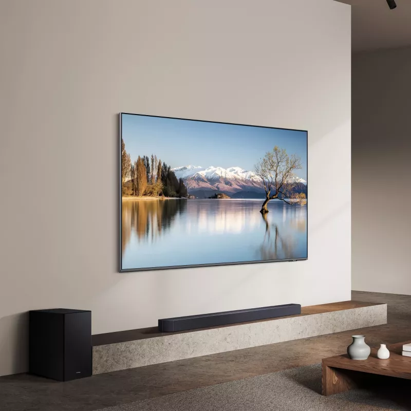 Soundbar Samsung HW-Q600F 3.1.2 canais com subwoofer sem fios, Bluetooth, HDR10+ (preto)