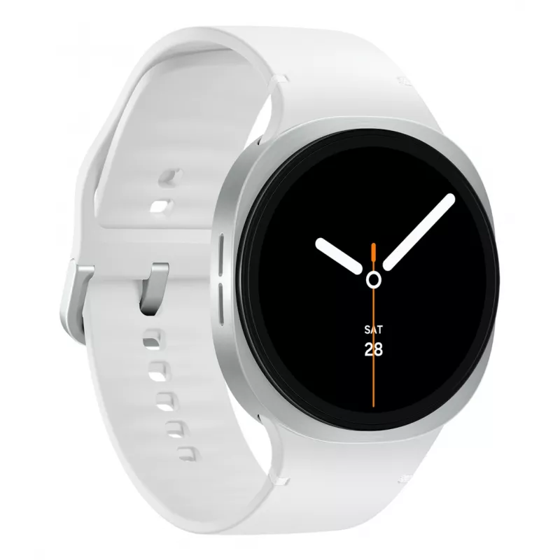 Samsung Galaxy Watch8 SM-L330NZSAXEF smartwatch / relógio desportivo 3,81 cm (1,5 polegadas) AMOLED 44 mm digital 480 x 480 pixels prateado WLAN GPS (satélite)