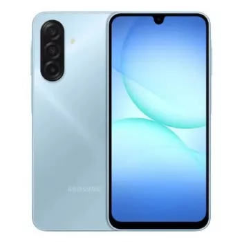 Smartphone Samsung Galaxy A17 6,7 polegadas AMOLED 90Hz, 4 GB RAM, 128 GB, 50 MP, 5000 mAh, Dual SIM híbrido, IP54 (Azul-claro)