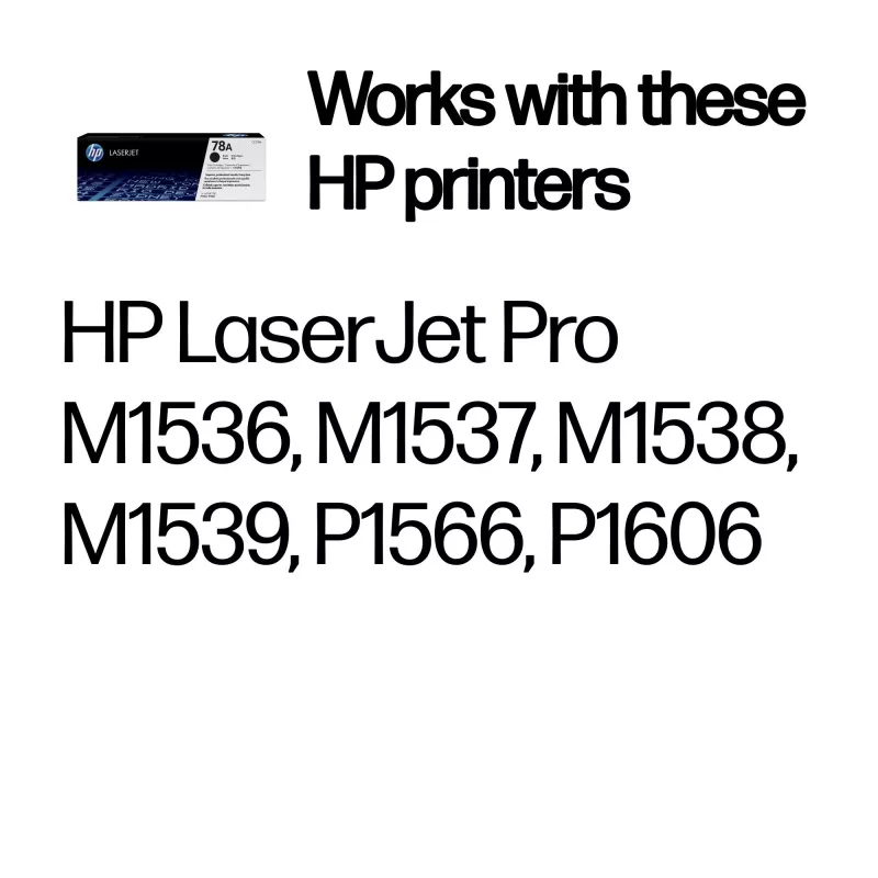 HP 78A Toner original LaserJet, Preto, 2100 páginas, 1 unid.