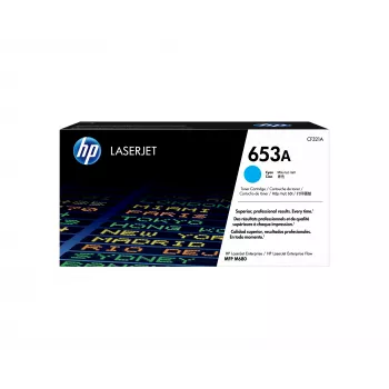 Toner HP Cartridge N.º 653A HP 653A ciano 2300 páginas