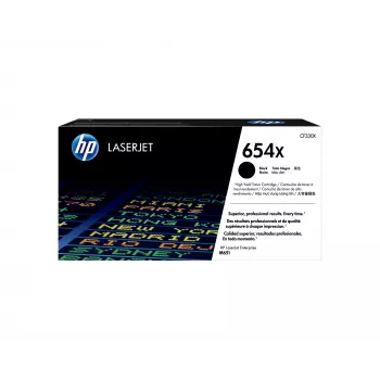 Toner original HP 654X LaserJet preto de alto rendimento