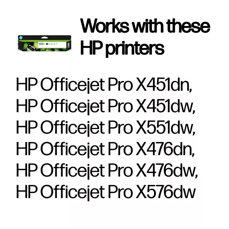 Tinteiro original HP 970XL preto de alto rendimento, preto, 1 unid., 9200 páginas