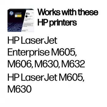 Toner original HP 81X LaserJet preto de alto rendimento, 25000 páginas, preto, 1 unid.