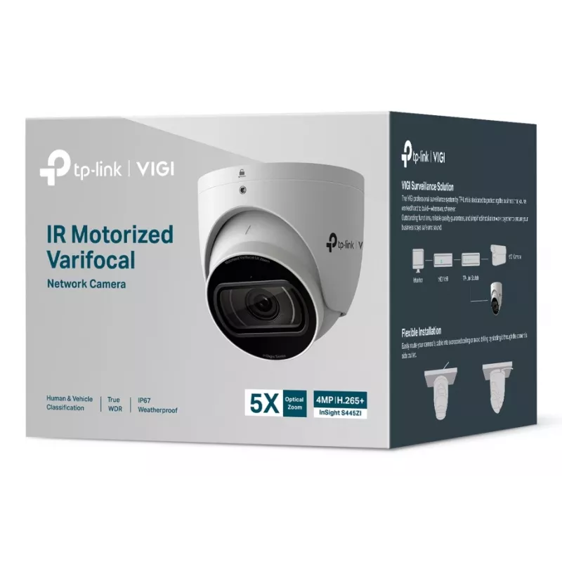 Câmara de vigilância IP turret TP-Link VIGI InSight S445ZI exterior 2688 x 1520 píxeis teto
