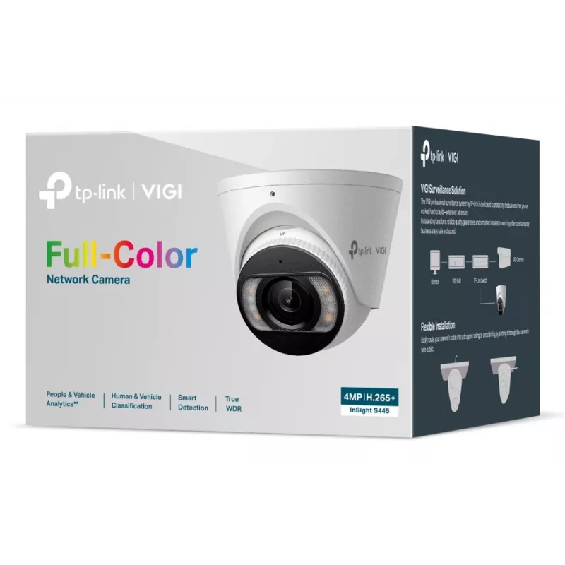 Câmara de vigilância IP turret TP-Link INSIGHT S445 exterior 2688 x 1520 píxeis montagem no teto